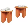 Dohányzóasztal 2 pcs Viaszbarna 39.5 x 39.5 x 30 cm