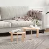 Dohányzóasztal 2 pcs Természetes 47.5 x 47.5 x 27 cm