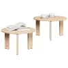Dohányzóasztal 2 pcs Természetes 47.5 x 47.5 x 27 cm