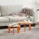 Dohányzóasztal 2 pcs Viaszbarna 47.5 x 47.5 x 27 cm