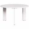Dohányzóasztal 3 pcs Fehér 47.5 x 47.5 x 27 cm Tömör fenyőfa