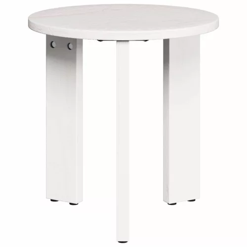 Dohányzóasztal 3 pcs Fehér 47.5 x 47.5 x 27 cm Tömör fenyőfa