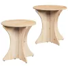Dohányzóasztal 2 pcs Természetes 46 x 46 x 47 cm Tömör fenyőfa
