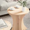 Dohányzóasztal 2 pcs Természetes 46 x 46 x 47 cm Tömör fenyőfa