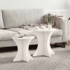 Dohányzóasztal 2 pcs Fehér 46 x 46 x 47 cm Tömör fenyőfa