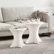 Dohányzóasztal 2 pcs Fehér 46 x 46 x 47 cm Tömör fenyőfa