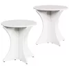 Dohányzóasztal 2 pcs Fehér 46 x 46 x 47 cm Tömör fenyőfa