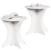 Dohányzóasztal 2 pcs Fehér 46 x 46 x 47 cm Tömör fenyőfa