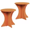 Dohányzóasztal 2 pcs Viaszbarna 46 x 46 x 47 cm Tömör fenyőfa