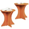 Dohányzóasztal 2 pcs Viaszbarna 46 x 46 x 47 cm Tömör fenyőfa