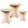 Dohányzóasztal 3 pcs Természetes 46 x 46 x 47 cm Tömör fenyőfa