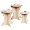 Dohányzóasztal 3 pcs Természetes 46 x 46 x 47 cm Tömör fenyőfa