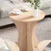 Dohányzóasztal 3 pcs Természetes 46 x 46 x 47 cm Tömör fenyőfa