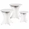 Dohányzóasztal 3 pcs Fehér 46 x 46 x 47 cm Tömör fenyőfa