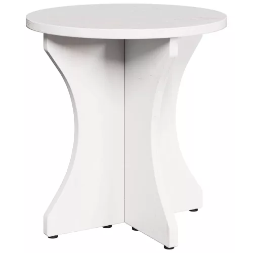 Dohányzóasztal 3 pcs Fehér 46 x 46 x 47 cm Tömör fenyőfa