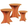 Dohányzóasztal 3 pcs Viaszbarna 46 x 46 x 47 cm Tömör fenyőfa