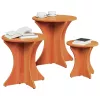 Dohányzóasztal 3 pcs Viaszbarna 46 x 46 x 47 cm Tömör fenyőfa