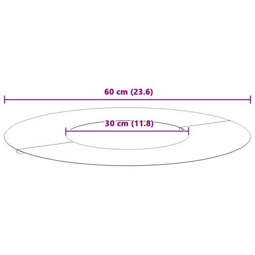 Lapított Fa Gyűrűk 5 pcs Ezüst Ø30 / 60 cm Rozsdamentes acél