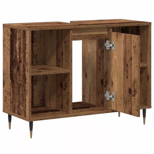 Fürdőszoba Székény polcokkal Régi fa 80 x 33 x 60 cm Faanyag