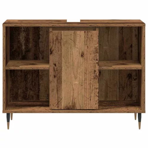Fürdőszoba Székény polcokkal Régi fa 80 x 33 x 60 cm Faanyag
