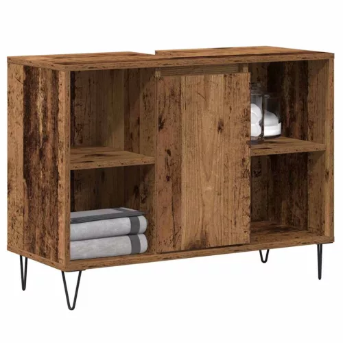 Fürdőszoba Székény polcokkal Régi fa 80 x 33 x 60 cm Faanyag