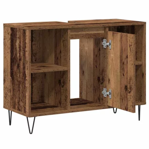 Fürdőszoba Székény polcokkal Régi fa 80 x 33 x 60 cm Faanyag