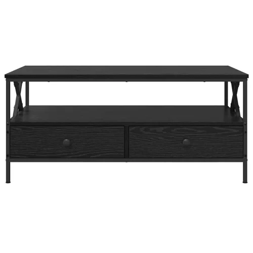 Dohányzóasztal with Drawer Musta tammi 100 x 51 x 45 cm Faanyag