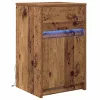 LED Éjjeli Szekrény fiókkal Régi fa 38 x 34 x 61 cm Faanyag