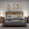 LED Éjjeli Szekrény 2 pcs Régi fa 38 x 34 x 61 cm Faanyag