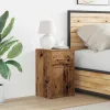 LED Éjjeli Szekrény 2 pcs Régi fa 38 x 34 x 61 cm Faanyag