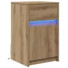 LED Éjjeli Szekrény kézműves tölgy 38 x 34 x 61 cm Faanyag