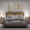 LED Éjjeli Szekrény 2 pcs kézműves tölgy 38 x 34 x 61 cm