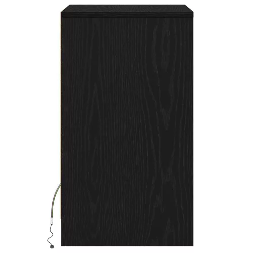 LED Éjjeli Szekrény fiókkal Musta tammi 38 x 34 x 61 cm Faanyag