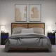 LED Éjjeli Szekrény 2 pcs Musta tammi 38 x 34 x 61 cm Faanyag