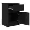 LED Éjjeli Szekrény 2 pcs Musta tammi 38 x 34 x 61 cm Faanyag