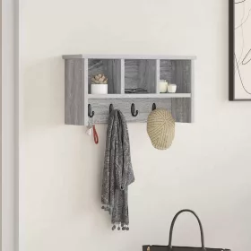   Fali Kabáthorog polcokkal Szürke sonoma 50 x 16 x 26 cm Faanyag