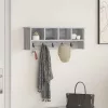 Fali Kabáthorog polcokkal Szürke sonoma 75 x 16 x 26 cm Faanyag