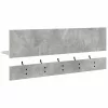 Fali Kabáthorog polcokkal Beton szürke 90 x 15 x 36 cm Faanyag