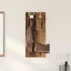Fali Kabáthorog polcokkal Régi fa 90 x 40 x 10 cm Faanyag
