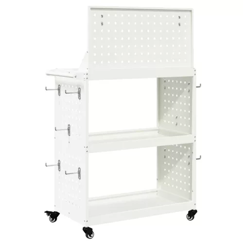 Eszköz Kocsi Fehér 65 x 35 x 111 cm Hidegen húzott acél