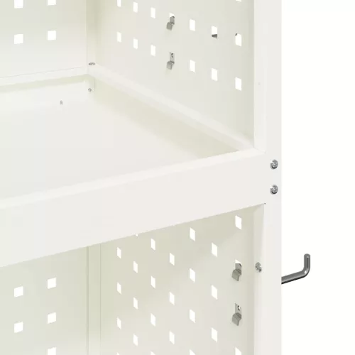 Eszköz Kocsi Fehér 65 x 35 x 111 cm Hidegen húzott acél