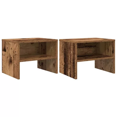 Éjjeliszekrény 2 pcs Régi fa 40 x 40 x 30 cm Faanyag