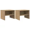 Éjjeliszekrény 2 pcs kézműves tölgy 40 x 40 x 30 cm Faanyag