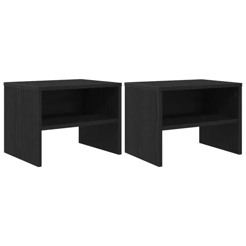 Éjjeliszekrény 2 pcs Musta tammi 40 x 40 x 30 cm Faanyag