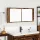LED Tükörszekrény polcokkal Régi fa 100 x 12 x 45 cm Faanyag
