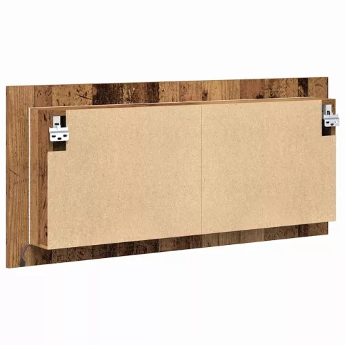 LED Tükörszekrény polcokkal Régi fa 100 x 12 x 45 cm Faanyag