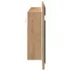 LED Tükörszekrény kézműves tölgy 100 x 12 x 45 cm Faanyag