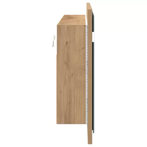 LED Tükörszekrény kézműves tölgy 100 x 12 x 45 cm Faanyag