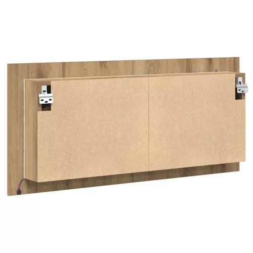LED Tükörszekrény kézműves tölgy 100 x 12 x 45 cm Faanyag