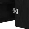 LED Tükörszekrény ajtóval Musta tammi 100 x 12 x 45 cm Faanyag